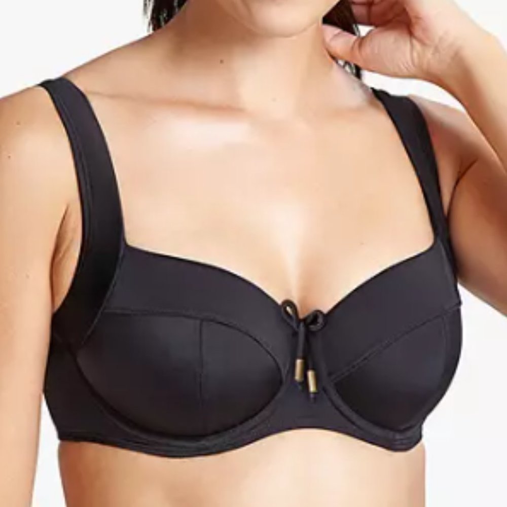 NWT | 32HH Panache Swim Anya Riva Bikini Top | Black
